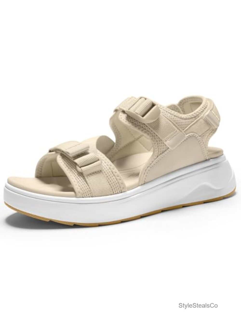 Orthopedic Walking Sandals with Arch Support, Adjustable Straps, Platform
